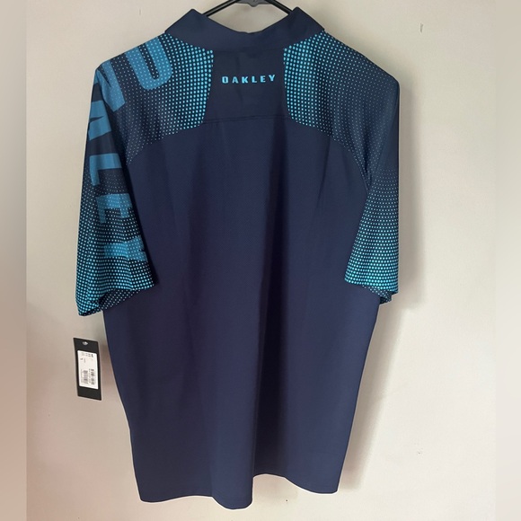 Oakley Blue Performance Polo Shirt - Picture 3 of 4